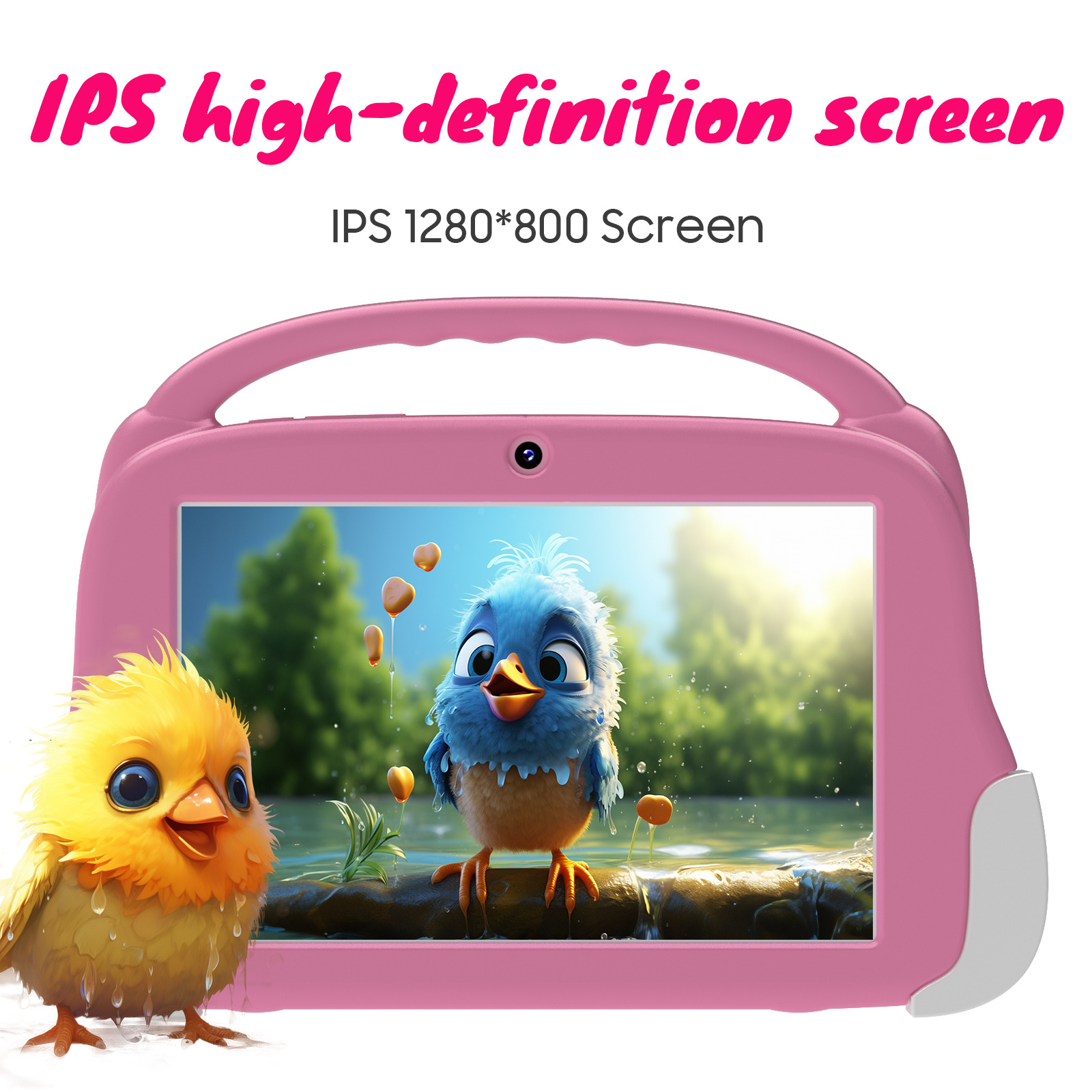 2023 New 8-Inch Android 12 Tablet for Kids 2GB RAM 32GB ROM Educational PC with Silicon Case Allwinner Processor