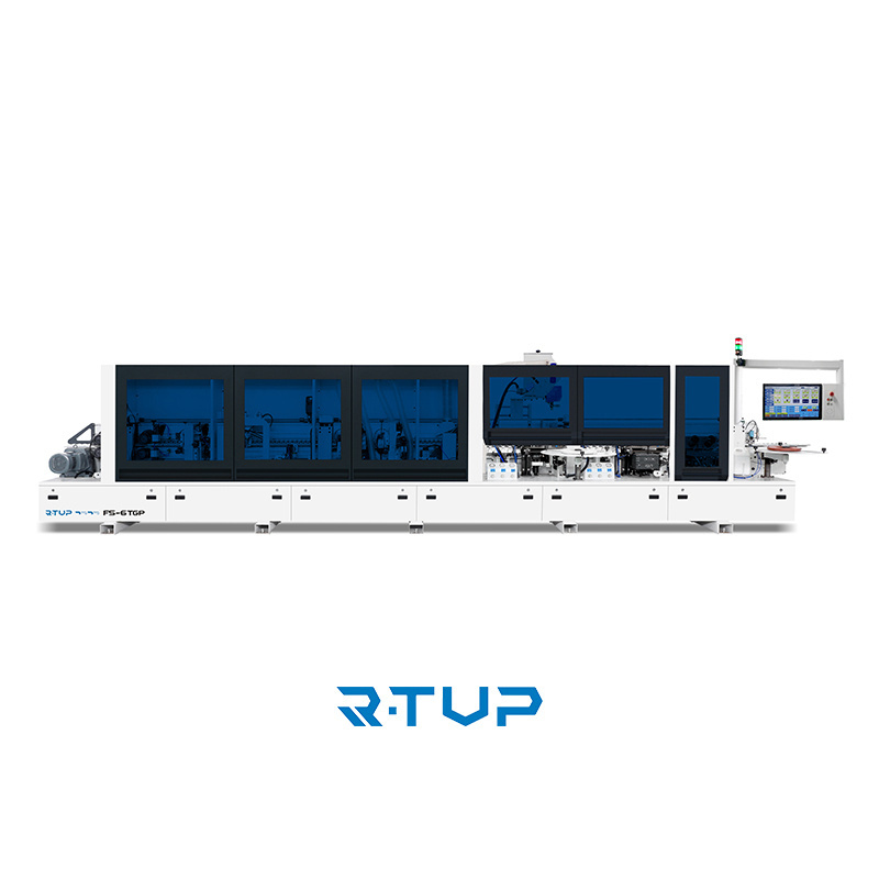 R-TUP Double Glue Pot Full Automatic Edge Bander Machine Upper Glue pot with Quick Melt Glue Edge Banding Machine