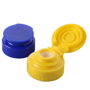 plastic 38-400 53mm flip top Cap With Silicone Valve for Ketchup Dispensing Bottle