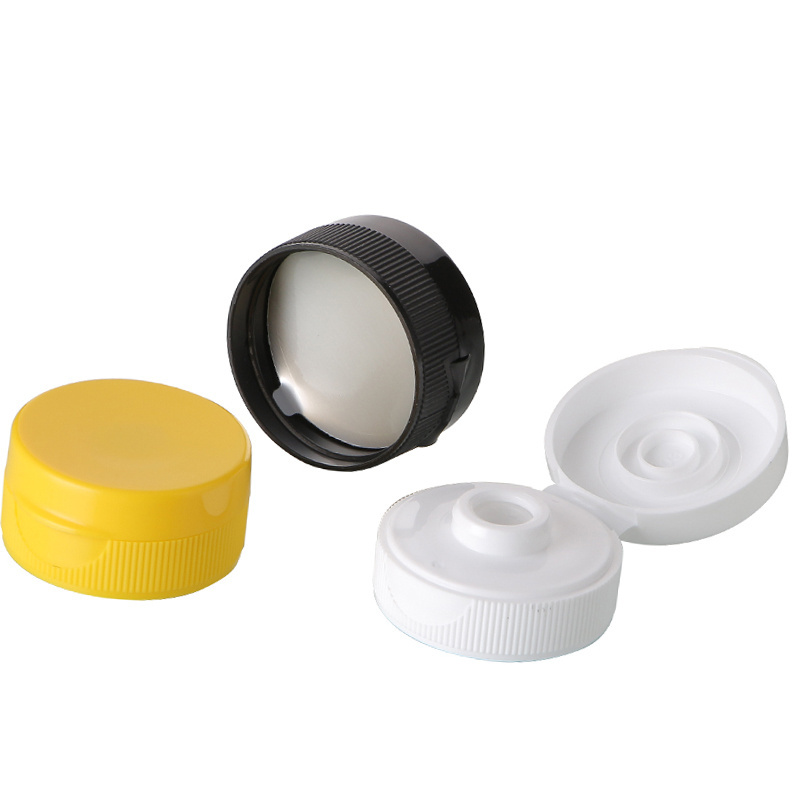 plastic 38-400 53mm flip top Cap With Silicone Valve for Ketchup Dispensing Bottle