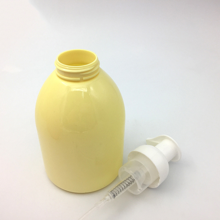 foam pump bottle 550ml, pet foam dispenser bottle, yellow bottle for shampoo or soap