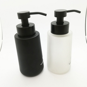 Empty matt black 500ml glass hand soap dispenser Foamer Bottle Pump black liquid Soap Dispenser wholesale cosmetic Foam bottle