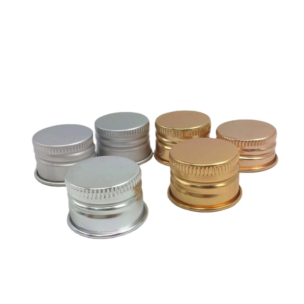 gold and silver aluminum cap Metal screw cap 20mm 24mm