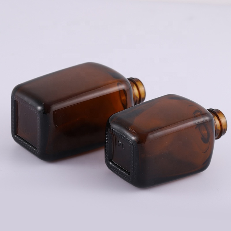 RUIPACK OEM India best selling popular dark amber brown square essential oil glass perfume sprayer bottles