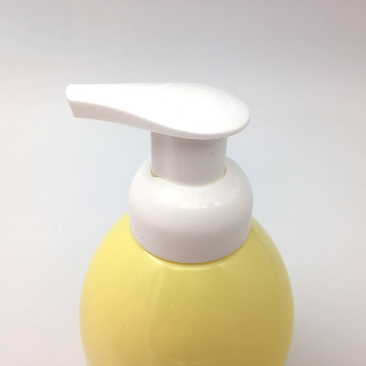 foam pump bottle 550ml, pet foam dispenser bottle, yellow bottle for shampoo or soap