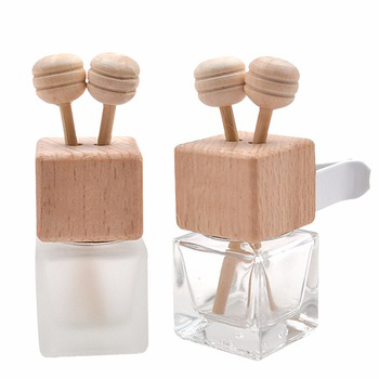 Empty Glass Car Air Freshener Perfume Bottle Fragrance Waterproof Car Diffuser Bottle With Clip botella de difusor