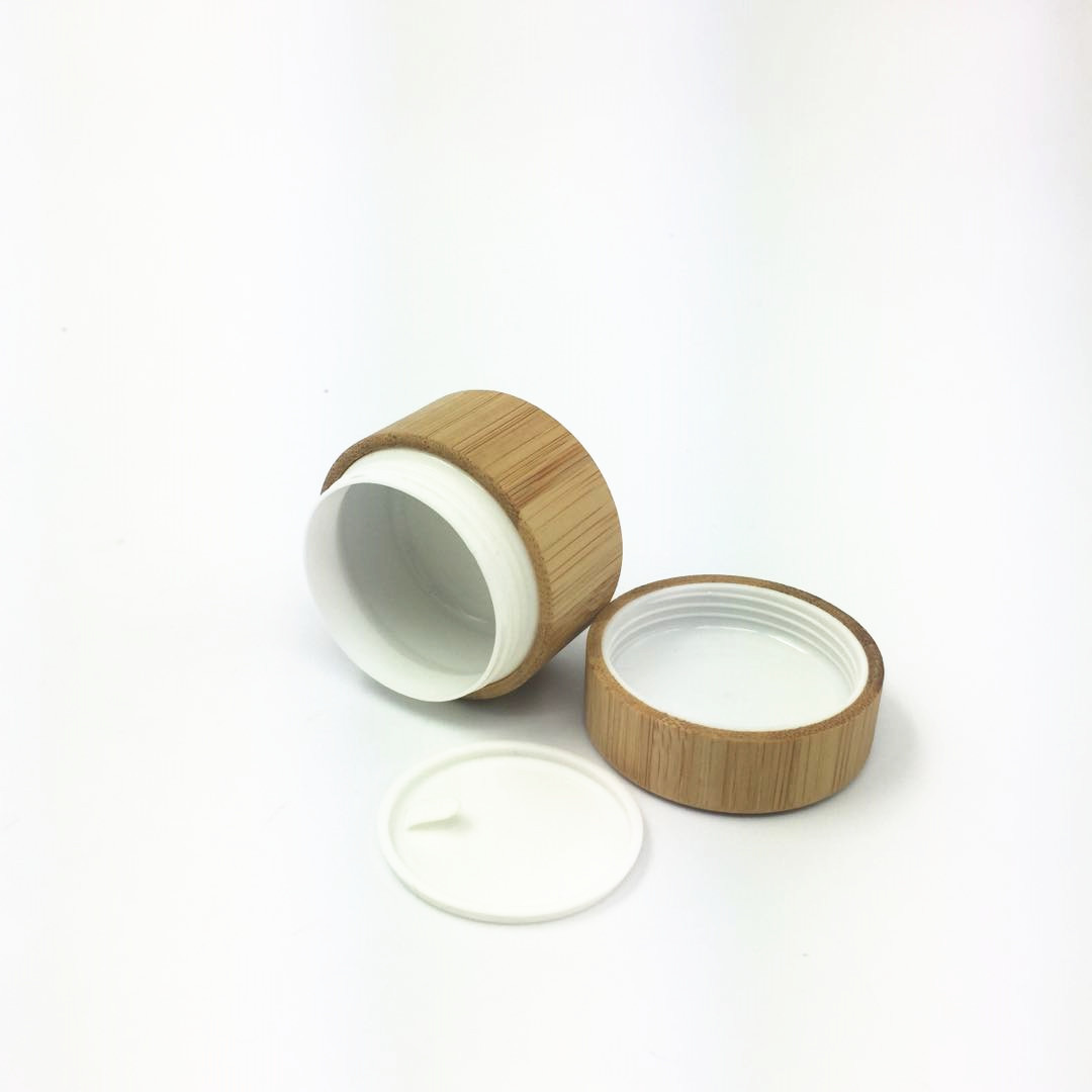 bamboo 100g cosmetic cream jar/wooden cosmetic jar /bamboo cosmetic packaging