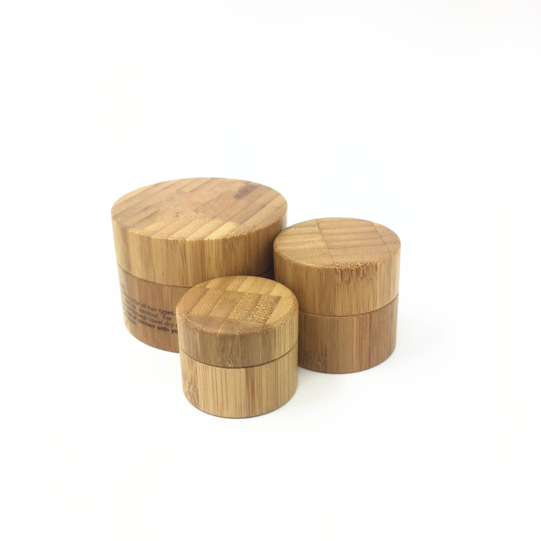 bamboo 100g cosmetic cream jar/wooden cosmetic jar /bamboo cosmetic packaging