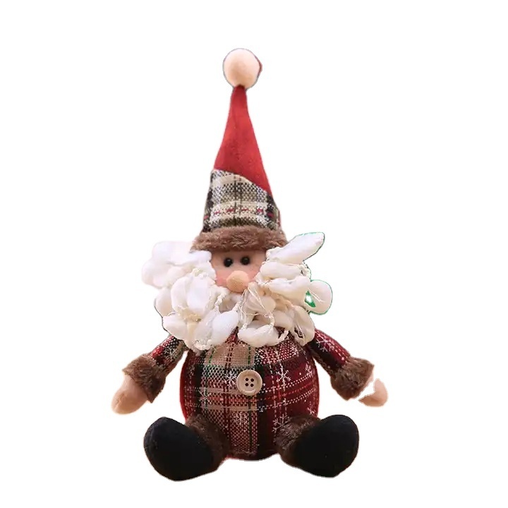 luxury christmas plush santa hat  Ornaments Elf Tomte Navidad Decor Stuffed Plush Gnome Santa Oem  for hanging santa