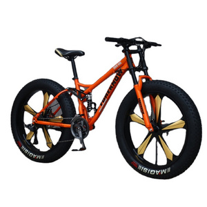 stock bicycle 26 inch 21/24/27 speed double disc brake fat bike/ Popular fat tire snow bicycle/ big tire mountain cycle