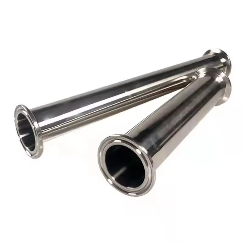 KF16 KF25 KF40 KF50 Vacuum straight pipe 304 stainless steel flange quick match fixture Straight pipe fittings 40-200 mm long