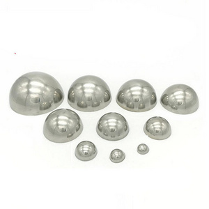 Stainless steel pipe fittings hemisphere mirror polished metal head for pressure vessel connection