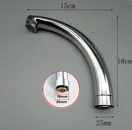 Stainless steel kitchen faucet elbow outlet pipe 23/25mm thread size with nut