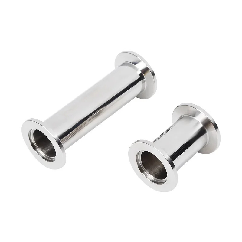 KF16 KF25 KF40 KF50 Vacuum Straight Pipe 304 Stainless Steel Flange Quick Match Fixture Straight Pipe Fittings 40-200mm Length