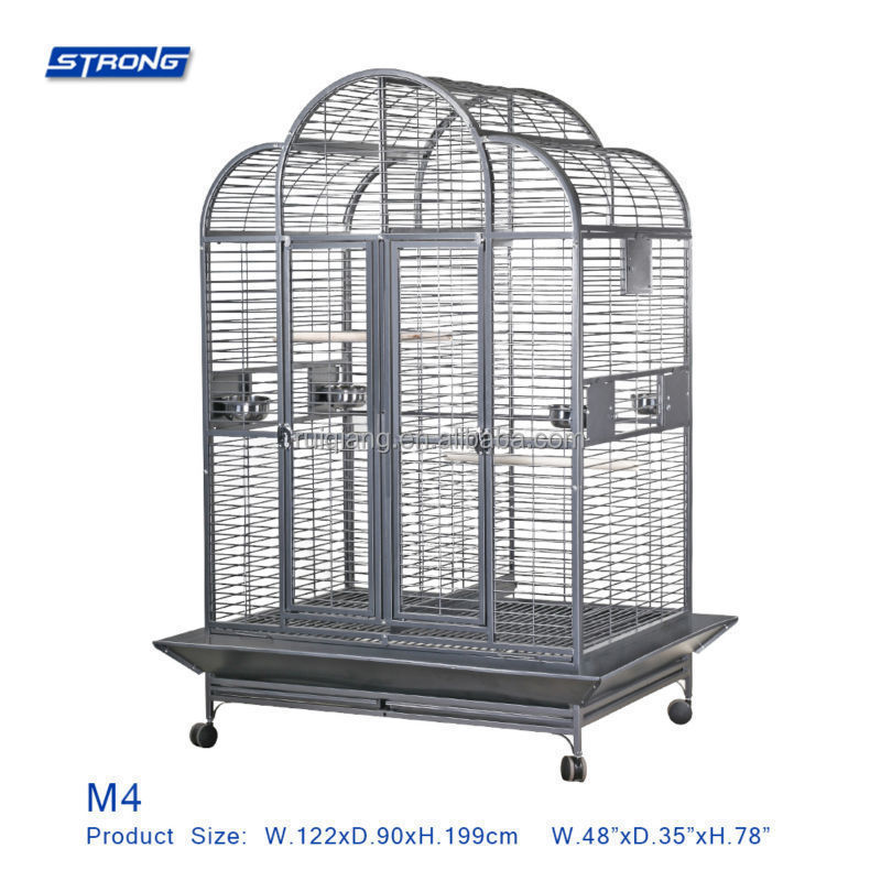 High Quality Playtop Strong Metal Large Parrot Cage Bird Cage With Divider  M4