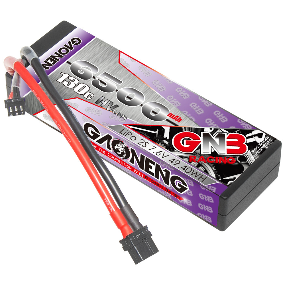 GNB GAONENG 6500MAH 2S HV 7.6V 130C RC LiPo Battery XT60 Cabled Hard Case  1:10 1/10 RC Racing Car Boat