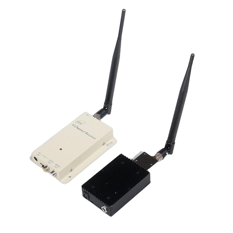 1.2G 5W(Enhanced) 4CH 1080/1200 MHZ VTX VRX Wireless Analog FPV System Sender TV Audio Video Transmitter Receiver Long Range UAV