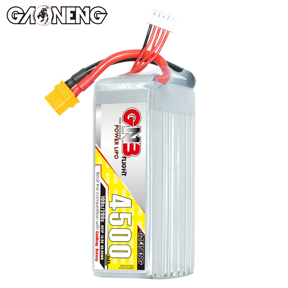 News GAONENG GNB 4500mAh 4S 14.8V 100C 200C XT60 RC LiPo Battery for Car Boat Drone RC Hobbies FPV Helicopter Quadcopter Quads