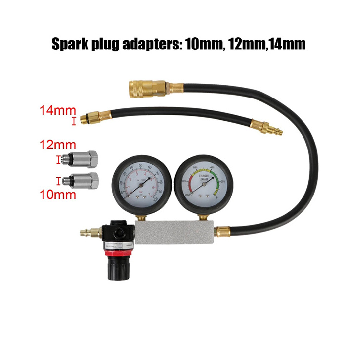 Car Test TU-21 Cylinder Leak Detector Petrol Engine Compression Leakage Tester Gauges Kit Diagnostic Tool Automotive Accessories