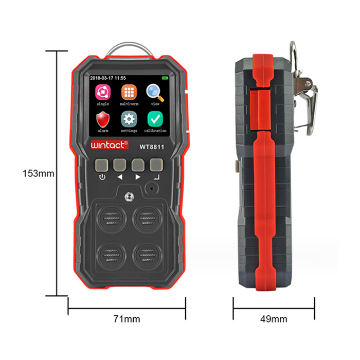 WT8811 Industrial Digital Handheld 4 in 1 Gas Carbon Monoxide Detector Oxygen Combustible Gas Detector H2S Tester