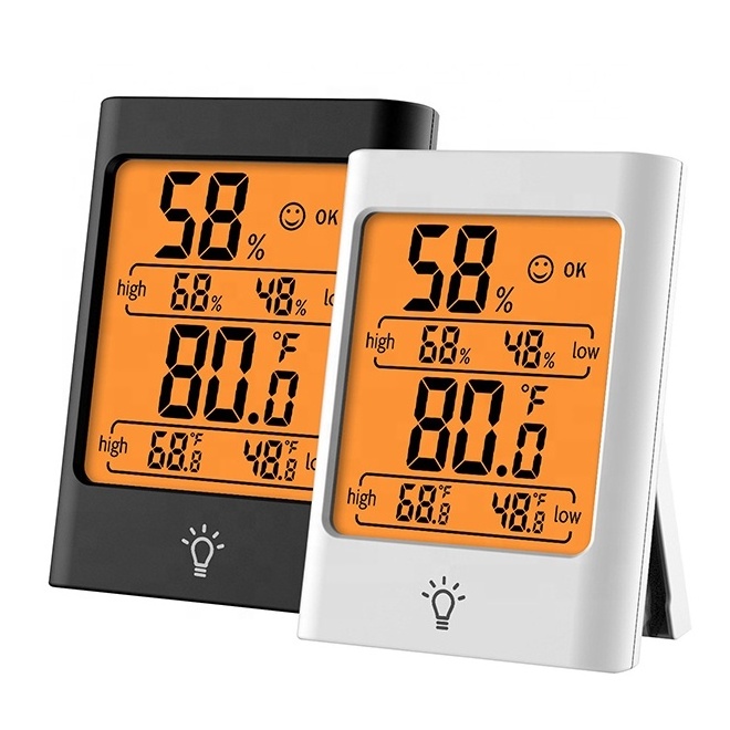 MC30 English Version Electronic Digital Display Digital Temperature And Humidity Meter High Precision Touch-type Hygrometer ABS