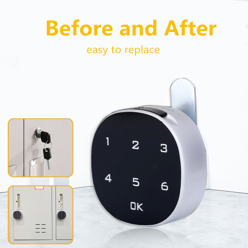 Mini electronic combination 6 digital pin code cam lock for locker cabinet gym