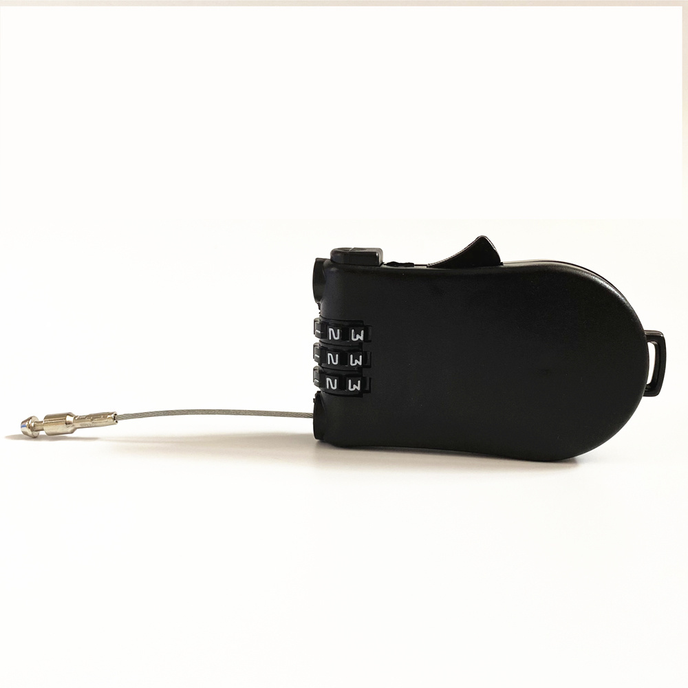 Multi Colors Retractable Steel Cable Lock 3 Digits Number Wire Combination Lock Factory Price