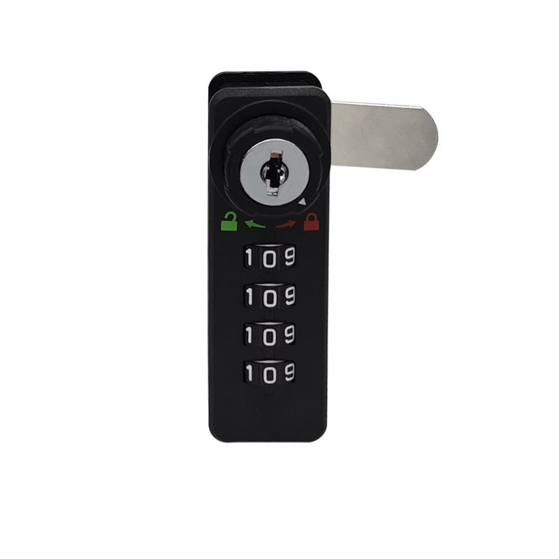 Mechanical Security Resettable Keyless 4 Digital Combination Cam Lock with key For Cabinet Locker