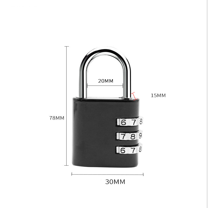 Large Size Programmable Combination Padlock With Large Numbers For GYM Lockers