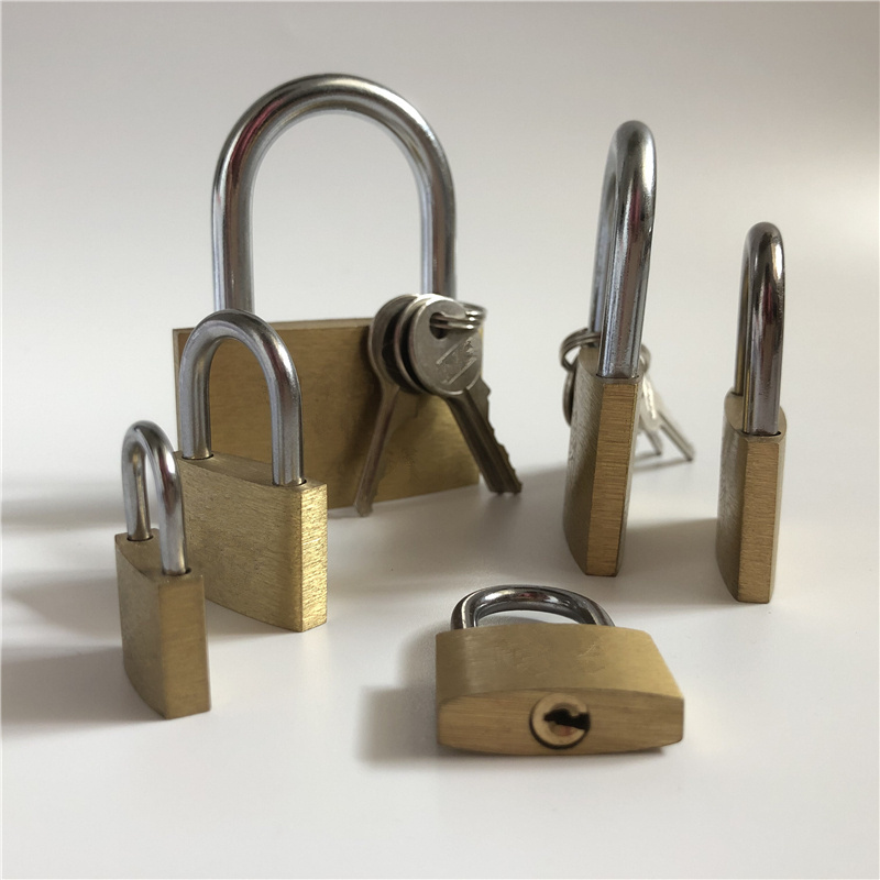 Key Alike And Key Different Brass Padlock 20mm Width Mini Size Padlocks With 3 Keys