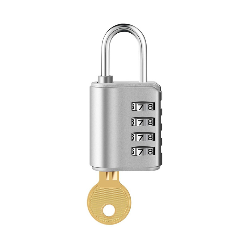 4 digits combination padlock with master key