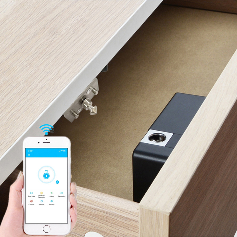 TTlock Rfid Locker Lock Cabinet bluetooth  APP RFID Hidden Magnetic IC Card Cabinet Lock