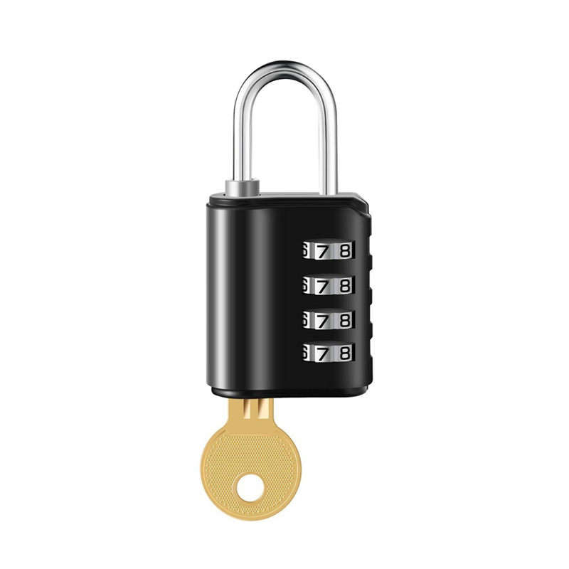 4 digits combination padlock with master key