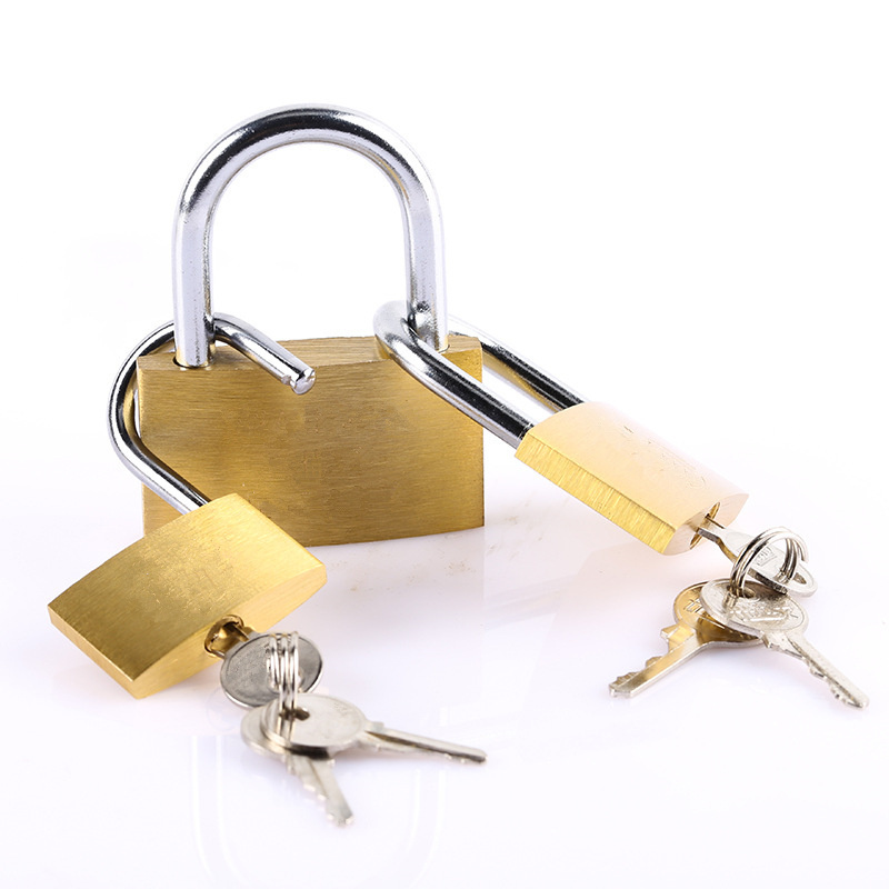 High Quality 30mm Solid Brass Padlock Small Brass Locker Padlock With Same Key