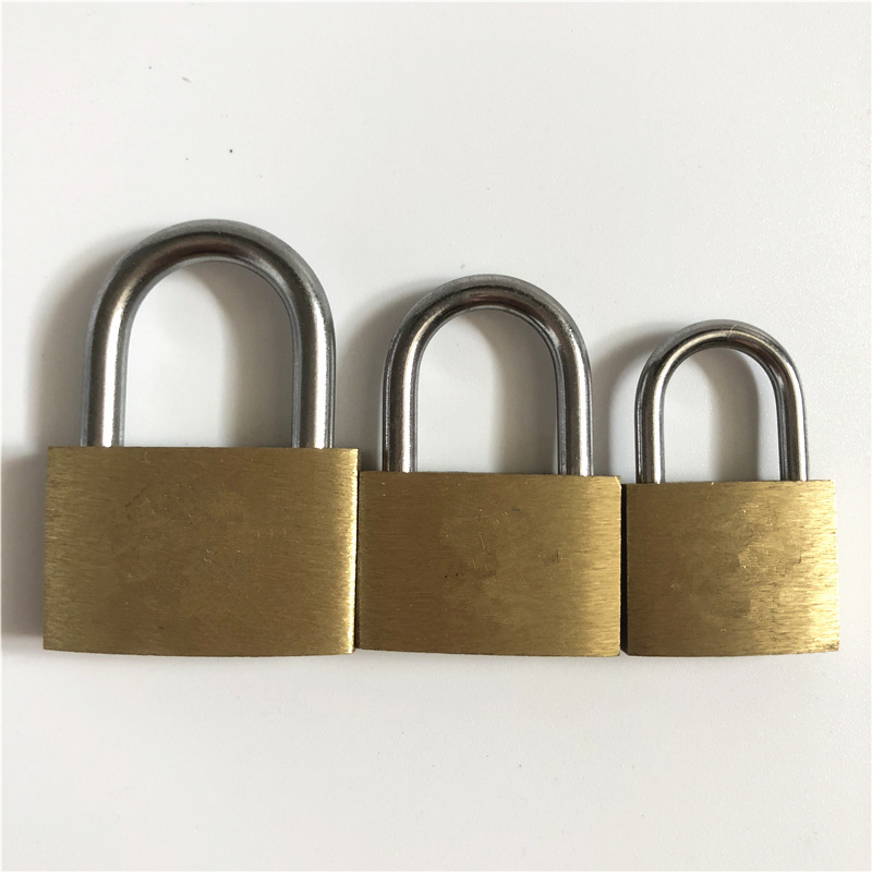 High Quality 30mm Solid Brass Padlock Small Brass Locker Padlock With Same Key