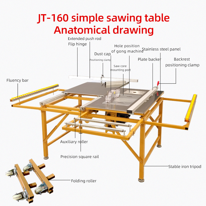 Cheap Price Wood Machinery Mini Cutting Machine Sliding Woodworking Folding Table Sawing Panel Saw