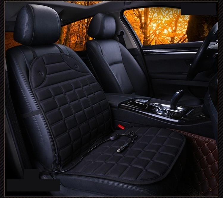 Hot Sell Chair Pad 1PCS Four Seasons Polyester 12V Car Heated Universal Seat Cushion for All Types of Seats