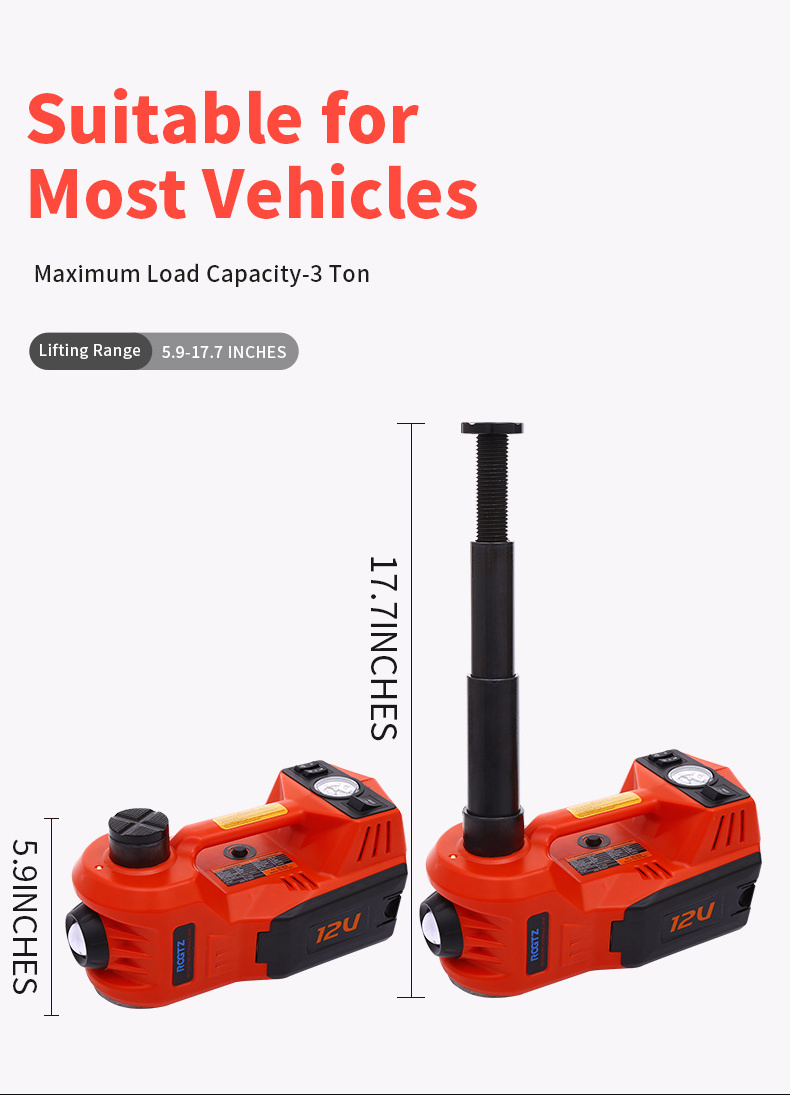 Factory Supply 5 / 6 In 1 Car Repair Tool 12V Electric Hydraulic Car Jack 3T/5T with Electric Impact Wrench