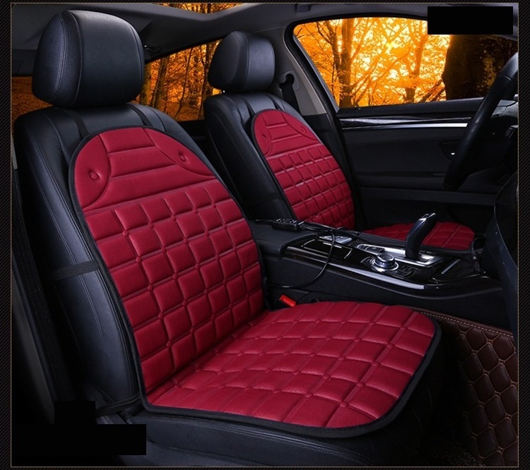 Hot Sell Chair Pad 1PCS Four Seasons Polyester 12V Car Heated Universal Seat Cushion for All Types of Seats