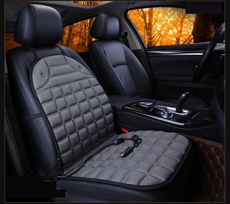 Hot Sell Chair Pad 1PCS Four Seasons Polyester 12V Car Heated Universal Seat Cushion for All Types of Seats