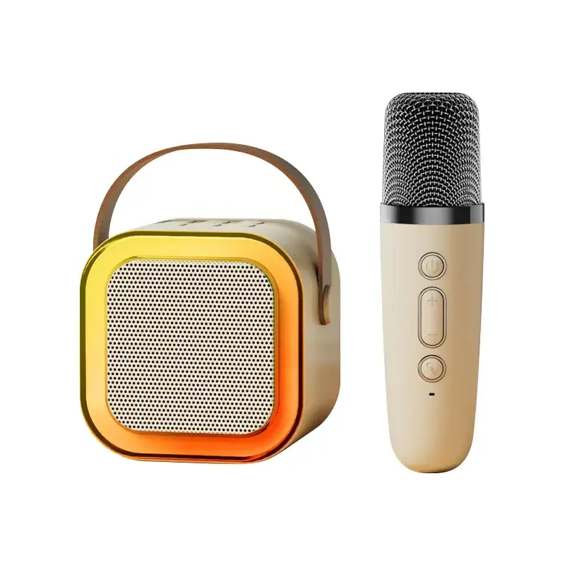 Portable Wireless Speaker LED Light K12 Audio Microphone Karaoke Speaker Bluetooth Wireless Microphone