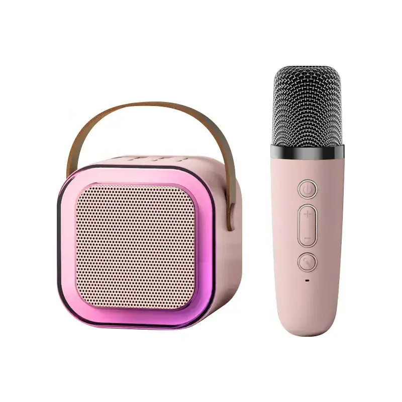 Portable Wireless Speaker LED Light K12 Audio Microphone Karaoke Speaker Bluetooth Wireless Microphone