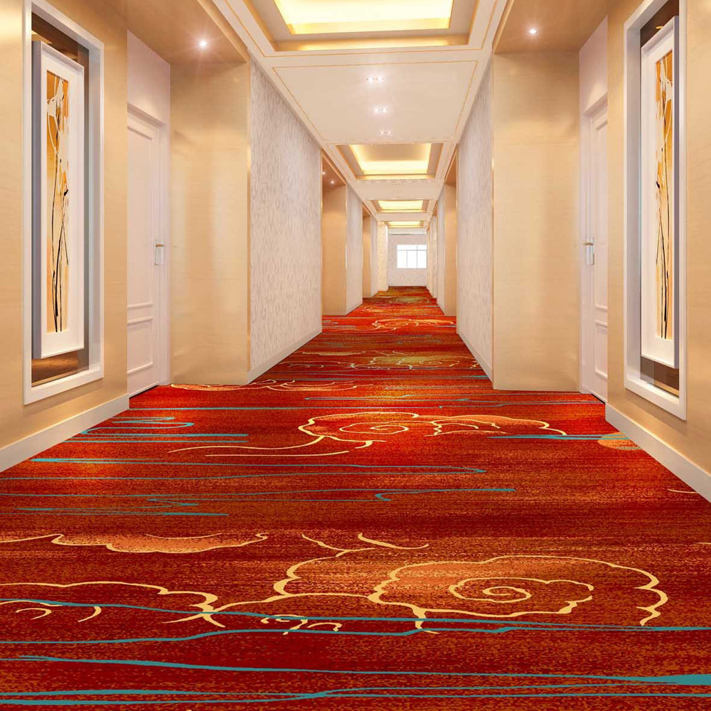 Luxury 5 Star Corridor Hotel Lobby Modern Design Carpet Axminster Carpet Wall To Wall Print Moquette Carpets Supplier