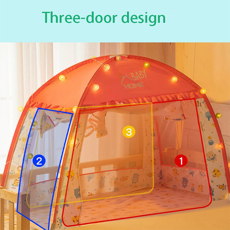 High Quality Preventing Mosquito Crib Tent New Born Happy Kids Umbrella Baby Mosquito Net Cover Net For Home Use