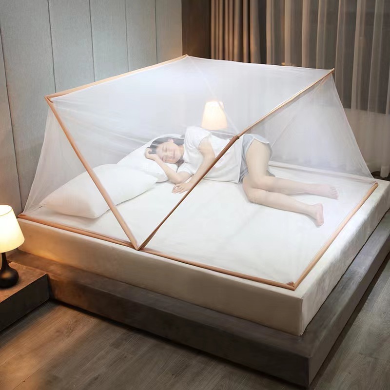 Factory Wholesale Polyester Luxury Rectangular Shape Bedroom Hanging King Size Bed Mosquito Net