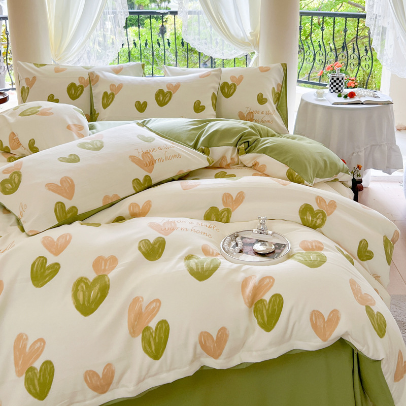 100% Cotton Bedding Printed Bed Sheet Wholesale Cheap Duvet Cover Sets Customized Bedding Set