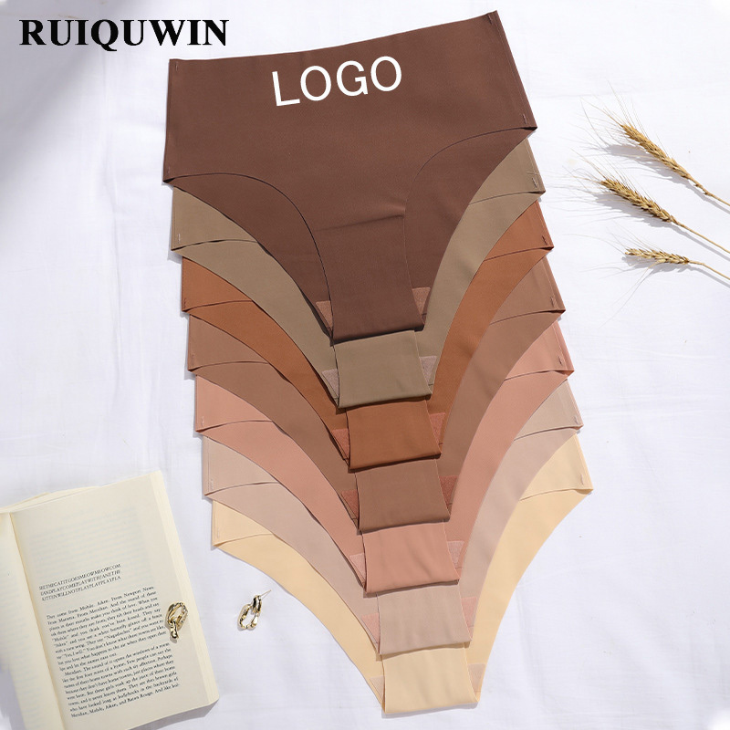 RUIQUWIN Wholesale Comfortable Nylon Seamless Ladies Mid Rise Underwear Daily Wear Seamless Panties Women's Underwear Thongs