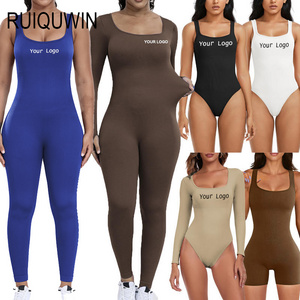 RUIQUWIN Hot Girls Fashion Jumpsuit Sexy Bodysuits Leggings Sports Yoga Suit Custom Women Workout Jumpsuits For Women