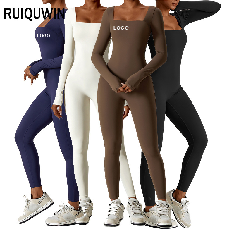 OEM 2024 New Plus Size Playsuit Women Jumpsuits Rompers Women Fitness One Piece Workout Jumpsuit Bodycon Jumpsuits