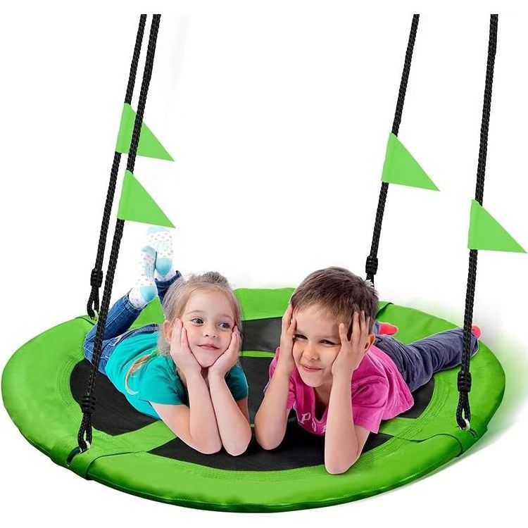 Outdoor Furnitures Round Hanging Swing Courtyard Garden Porch Balance Portable Foldable Leisure Network Hammock Swing for Home